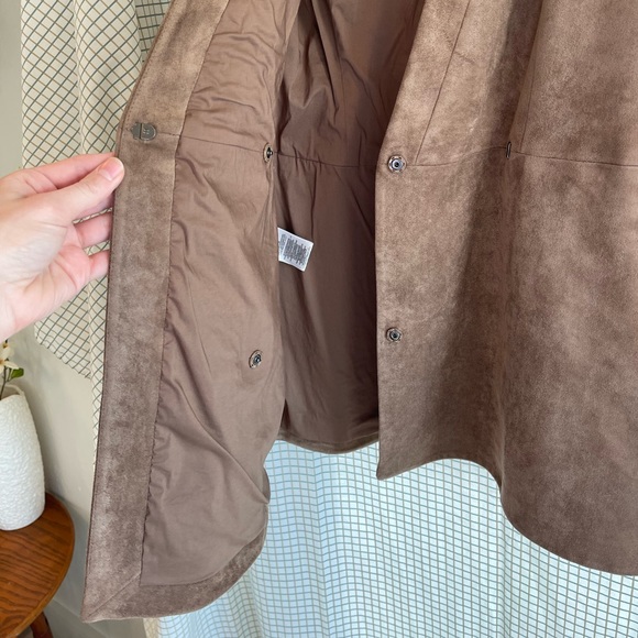 BCBG MAXAZRIA Small Brown Suede Vest Wrap Dress - Picture 4 of 11